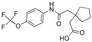 [1-(2-OXO-2-([4-(TRIFLUOROMETHOXY)PHENYL]AMINO)ETHYL)CYCLOPENTYL]ACETIC ACID Struktur