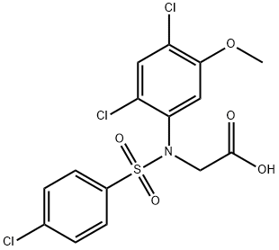 N-(4-CHLOROPHENYLSULFONYL)-2,4-DICHLORO-5-METHOXYPHENYLGLYCINE ETHYL ESTER Struktur