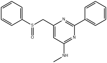 N-METHYL-2-PHENYL-6-[(PHENYLSULFINYL)METHYL]-4-PYRIMIDINAMINE Struktur