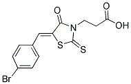 3-[5-(4-BROMO-BENZYLIDENE)-4-OXO-2-THIOXO-THIAZOLIDIN-3-YL]-PROPIONIC ACID Struktur