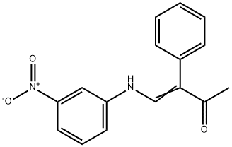 4-(3-NITROANILINO)-3-PHENYL-3-BUTEN-2-ONE Struktur