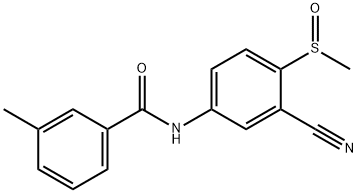 N-[3-CYANO-4-(METHYLSULFINYL)PHENYL]-3-METHYLBENZENECARBOXAMIDE Struktur