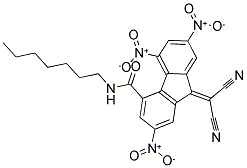 N4-HEPTYL-9-(DICYANOMETHYLIDENE)-2,5,7-TRINITRO-9H-FLUORENE-4-CARBOXAMIDE Struktur