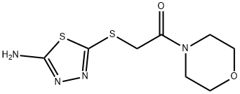 5-((2-MORPHOLIN-4-YL-2-OXOETHYL)THIO)-1,3,4-THIADIAZOL-2-AMINE Struktur