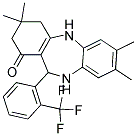 3,3,7,8-TETRAMETHYL-11-[2-(TRIFLUOROMETHYL)PHENYL]-2,3,4,5,10,11-HEXAHYDRO-1H-DIBENZO[B,E][1,4]DIAZEPIN-1-ONE Struktur