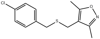 4-([(4-CHLOROBENZYL)SULFANYL]METHYL)-3,5-DIMETHYLISOXAZOLE Struktur