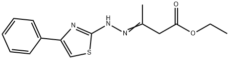 ETHYL 3-[(Z)-2-(4-PHENYL-1,3-THIAZOL-2-YL)HYDRAZONO]BUTANOATE Struktur