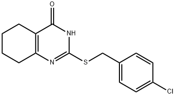 2-[(4-CHLOROBENZYL)SULFANYL]-5,6,7,8-TETRAHYDRO-4-QUINAZOLINOL Struktur