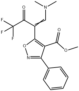 METHYL 5-[2-(DIMETHYLAMINO)-1-(2,2,2-TRIFLUOROACETYL)VINYL]-3-PHENYL-4-ISOXAZOLECARBOXYLATE Struktur