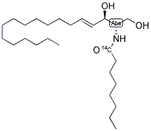 N-OCTANOYL-D-ERYTHRO-SPHINGOSINE, [OCTANOYL-1-14C] Struktur