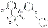 (3-(2-CHLORO-6-FLUOROPHENYL)-5-METHYLISOXAZOL-4-YL)-N-(3-(PHENYLMETHOXY)PHENYL)FORMAMIDE Struktur