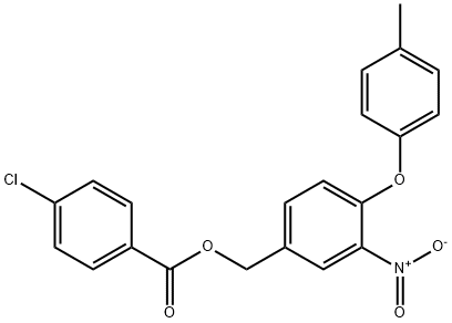 4-(4-METHYLPHENOXY)-3-NITROBENZYL 4-CHLOROBENZENECARBOXYLATE Struktur