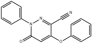 6-OXO-4-PHENOXY-1-PHENYL-1,6-DIHYDRO-3-PYRIDAZINECARBONITRILE Struktur