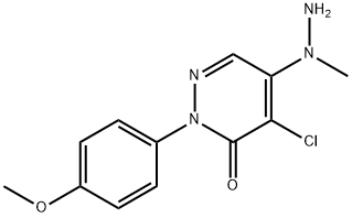 4-CHLORO-2-(4-METHOXYPHENYL)-5-(1-METHYLHYDRAZINO)-3(2H)-PYRIDAZINONE Struktur