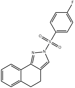 2-[(4-FLUOROPHENYL)SULFONYL]-4,5-DIHYDRO-2H-BENZO[G]INDAZOLE Struktur