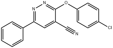 3-(4-CHLOROPHENOXY)-6-PHENYL-4-PYRIDAZINECARBONITRILE Struktur