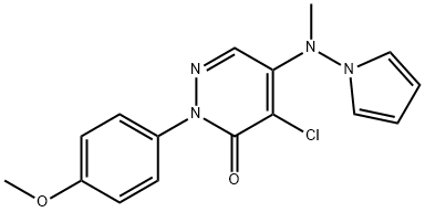 4-CHLORO-2-(4-METHOXYPHENYL)-5-[METHYL(1H-PYRROL-1-YL)AMINO]-3(2H)-PYRIDAZINONE Struktur