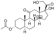 5-ALPHA-PREGNAN-3-ALPHA, 17,21-TRIOL-11,20-DIONE 3-ACETATE Struktur