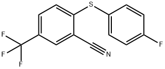 2-[(4-FLUOROPHENYL)SULFANYL]-5-(TRIFLUOROMETHYL)BENZENECARBONITRILE Struktur