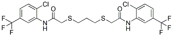 2-([3-((2-[2-CHLORO-5-(TRIFLUOROMETHYL)ANILINO]-2-OXOETHYL)SULFANYL)PROPYL]SULFANYL)-N-[2-CHLORO-5-(TRIFLUOROMETHYL)PHENYL]ACETAMIDE Struktur