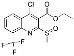 ETHYL 4-CHLORO-2-(METHYLSULFINYL)-8-(TRIFLUOROMETHYL)QUINOLINE-3-CARBOXYLATE Struktur