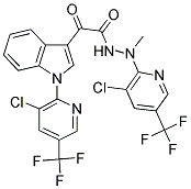 N'-[3-CHLORO-5-(TRIFLUOROMETHYL)-2-PYRIDINYL]-2-(1-[3-CHLORO-5-(TRIFLUOROMETHYL)-2-PYRIDINYL]-1H-INDOL-3-YL)-N'-METHYL-2-OXOACETOHYDRAZIDE Struktur