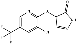 4-([3-CHLORO-5-(TRIFLUOROMETHYL)-2-PYRIDINYL]SULFANYL)-2,4-DIHYDRO-3H-PYRAZOL-3-ONE Struktur