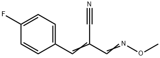 3-(4-FLUOROPHENYL)-2-[(METHOXYIMINO)METHYL]ACRYLONITRILE Struktur