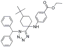 ETHYL 4-(1-(1-BENZHYDRYL-1H-TETRAZOL-5-YL)-4-TERT-BUTYLCYCLOHEXYLAMINO)BENZOATE Struktur