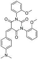 1,3-BIS(2-METHOXYPHENYL)-5-((4-(DIMETHYLAMINO)PHENYL)METHYLENE)-1,3-DIAZAPERHYDROINE-2,4,6-TRIONE Struktur