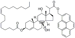 1-PYRENEMETHYL 3BETA-(CIS-9-OCTADECENOYLOXY)-22,23-BISNOR-5-CHOLENATE Struktur