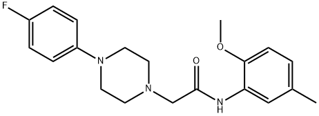 2-[4-(4-FLUOROPHENYL)PIPERAZINO]-N-(2-METHOXY-5-METHYLPHENYL)ACETAMIDE Struktur