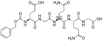 CBZ-GLU-GLY-GLN-GLN-GLY Struktur