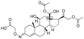 4-PREGNEN-18-AL-11BETA,21-DIOL-3,20-DIONE 18,21-DIACETATE 3-O-CARBOXYMETHYLOXIME Struktur