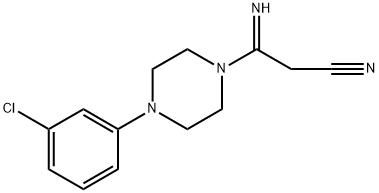 3-[4-(3-CHLOROPHENYL)PIPERAZINO]-3-IMINOPROPANENITRILE Struktur