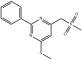 4-(METHYLSULFANYL)-6-[(METHYLSULFONYL)METHYL]-2-PHENYLPYRIMIDINE Struktur