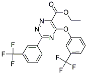 ETHYL 5-[3-(TRIFLUOROMETHYL)PHENOXY]-3-[3-(TRIFLUOROMETHYL)PHENYL]-1,2,4-TRIAZINE-6-CARBOXYLATE Struktur