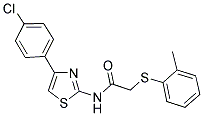 N-[4-(4-CHLOROPHENYL)-1,3-THIAZOL-2-YL]-2-[(2-METHYLPHENYL)SULFANYL]ACETAMIDE Struktur