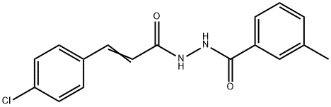 N'-[(E)-3-(4-CHLOROPHENYL)-2-PROPENOYL]-3-METHYLBENZENECARBOHYDRAZIDE Struktur