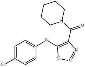 (5-[(4-CHLOROPHENYL)SULFANYL]-1,2,3-THIADIAZOL-4-YL)(PIPERIDINO)METHANONE Struktur