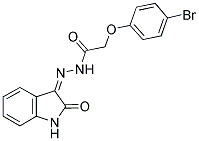 3-(2-(4-BROMOPHENOXY)ACETYLHYDRAZIDYL)-2-OXOINDOLINE Struktur