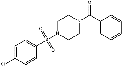 (4-[(4-CHLOROPHENYL)SULFONYL]PIPERAZINO)(PHENYL)METHANONE Struktur