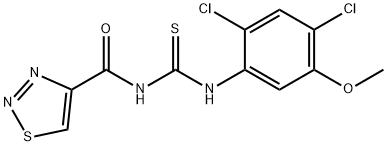 N-(2,4-DICHLORO-5-METHOXYPHENYL)-N'-(1,2,3-THIADIAZOL-4-YLCARBONYL)THIOUREA Struktur