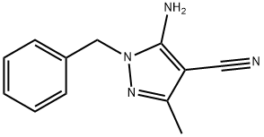 5-AMINO-1-BENZYL-3-METHYL-1H-PYRAZOLE-4-CARBONITRILE Struktur