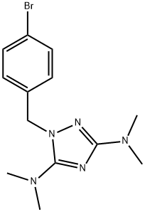 1-(4-BROMOBENZYL)-N3,N3,N5,N5-TETRAMETHYL-1H-1,2,4-TRIAZOLE-3,5-DIAMINE Struktur