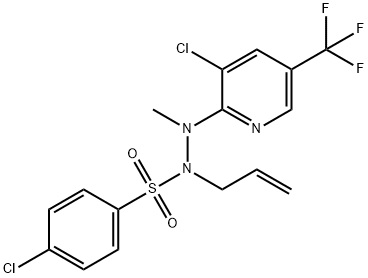 N-ALLYL-4-CHLORO-N'-[3-CHLORO-5-(TRIFLUOROMETHYL)-2-PYRIDINYL]-N'-METHYLBENZENESULFONOHYDRAZIDE Struktur