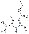 5-FORMYL-3-METHYL-1H-PYRROLE-2,4-DICARBOXYLIC ACID 4-ETHYL ESTER Struktur