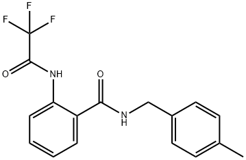 N-(4-METHYLBENZYL)-2-[(2,2,2-TRIFLUOROACETYL)AMINO]BENZENECARBOXAMIDE Struktur