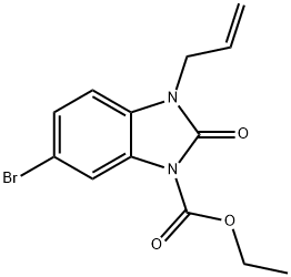 ETHYL 3-ALLYL-6-BROMO-2-OXO-2,3-DIHYDRO-1H-1,3-BENZIMIDAZOLE-1-CARBOXYLATE Struktur