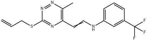 N-(2-[3-(ALLYLSULFANYL)-6-METHYL-1,2,4-TRIAZIN-5-YL]VINYL)-3-(TRIFLUOROMETHYL)ANILINE Struktur